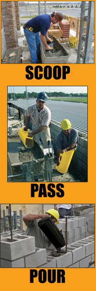 scoop, pass, poor